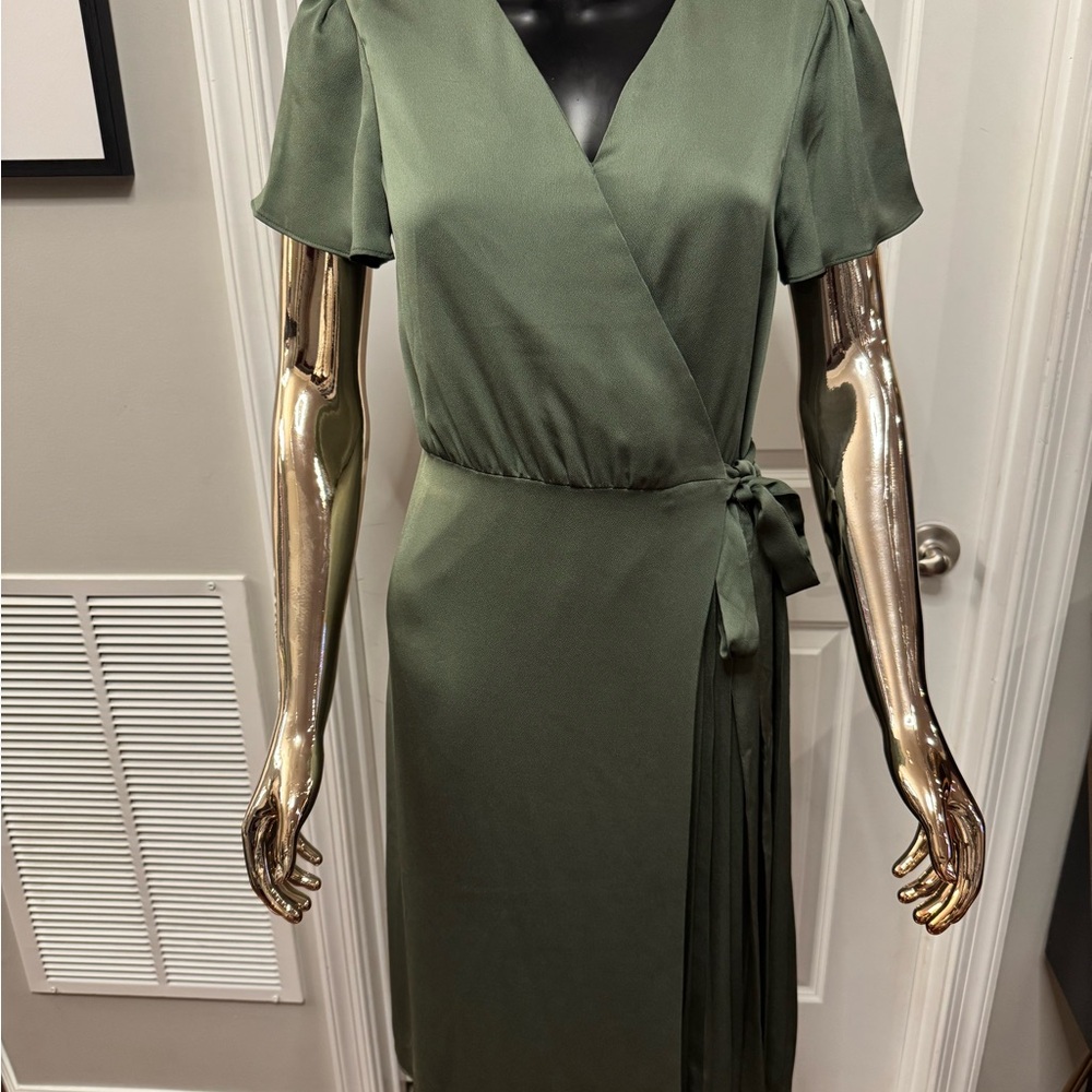 Banana Republic Olive Midi Wrap Dress